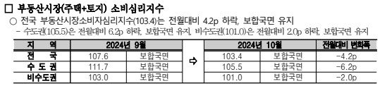 소비심리지수 수도권 비수도권 비교